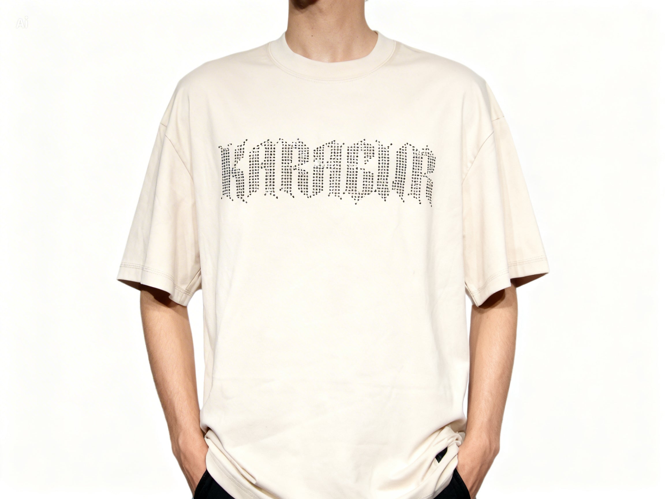 KARAGUR RHINESTONE T-SHIRT  K RUBBER